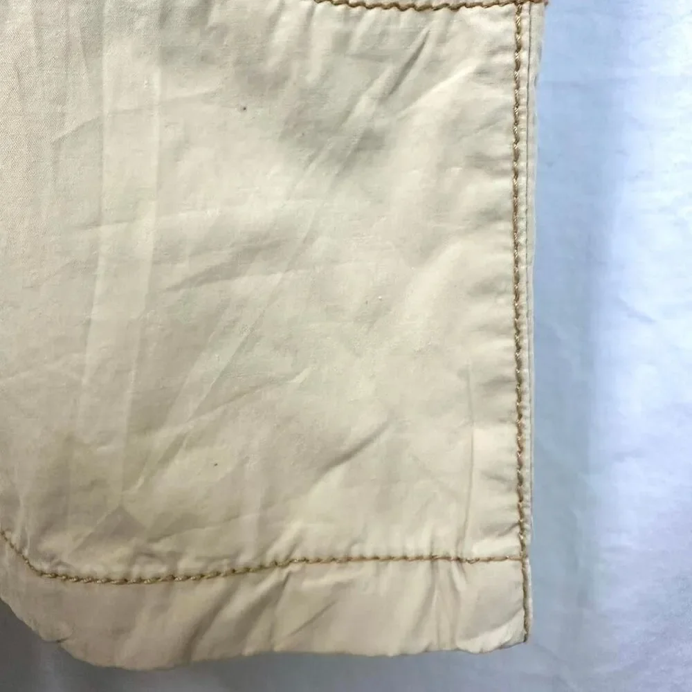 GRANE 2000s Y2K Tan Capri Overalls Cargo Baggy Juniors‎ 7 Pockets Indie Utility